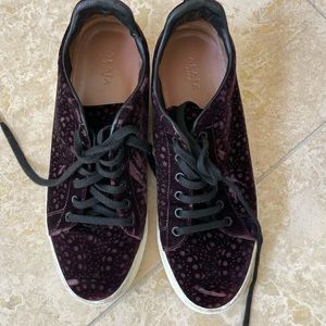 Alaia Paris Velour Aubergine Sneakers 41